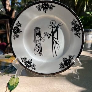 Gothic Jack Skellinton Black and White Side Plate like new!